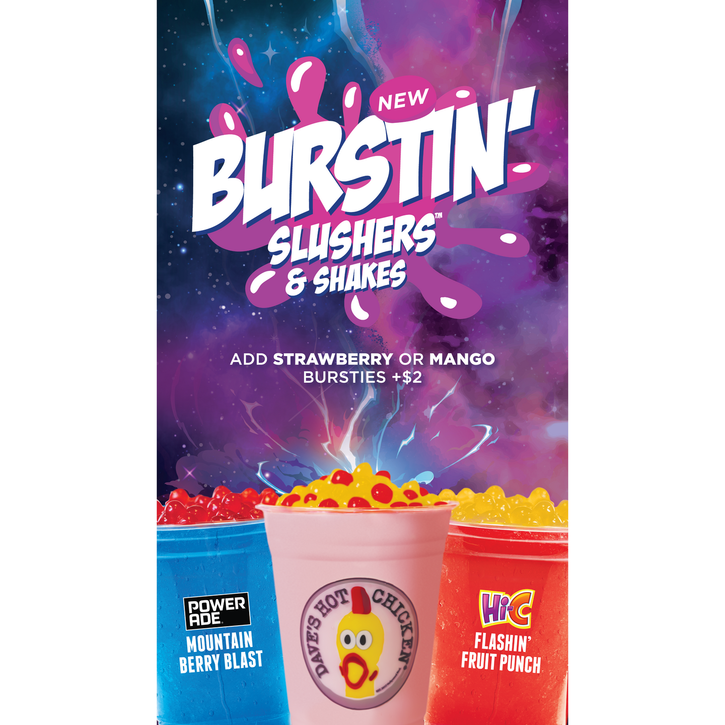 Burstin' Slushers & Shakes Menu Extension