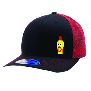 Black/Red Mesh Trucker Hat- 12/pack