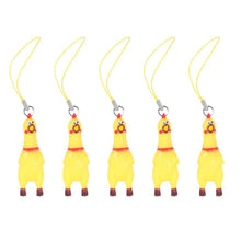Load image into Gallery viewer, Dave&#39;s Rubber Chicken Key Chain 5/pack